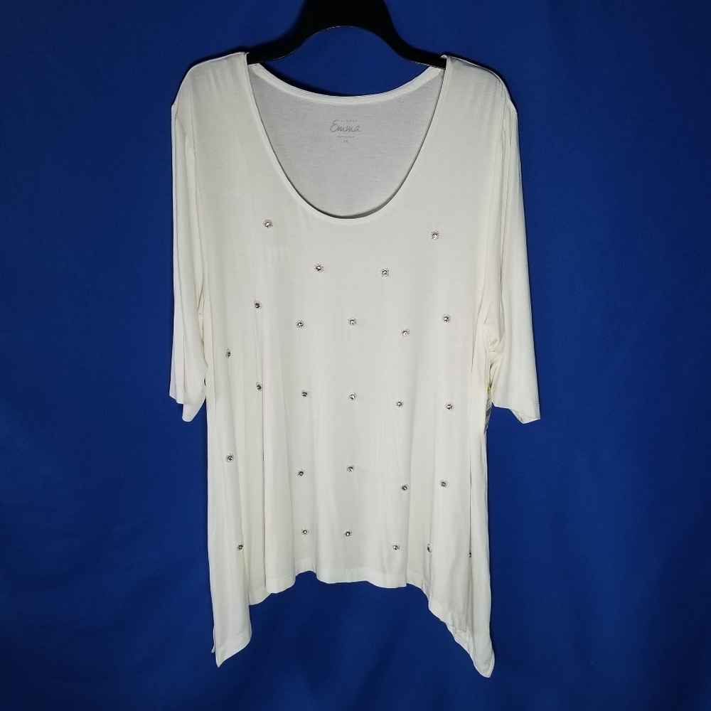 Simply Emma Embellished Sharkbite Top